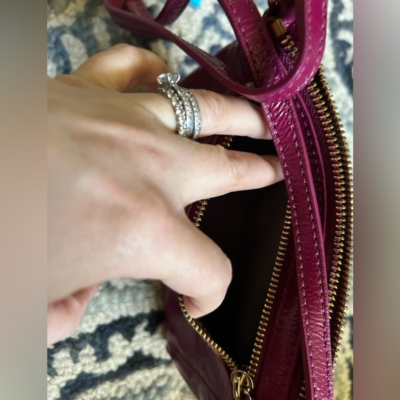 Cole Haan Magenta Leather Crossbody Bag - Picture 3 of 6